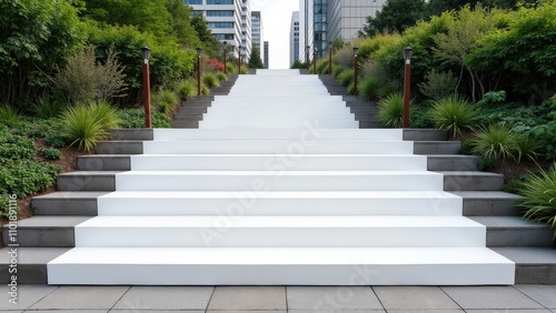 Urban stair wrap mockup with blank fronts  ideal for artistic displays