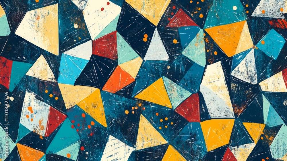 Abstract Geometric Pattern with Vibrant Colors Abstract Geometric Pattern with Vibrant Colors