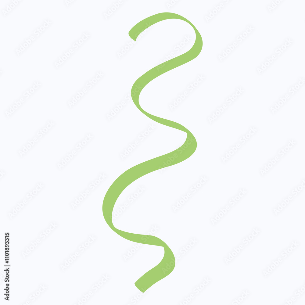A stylized green spiral design resembling a plant or abstract form. A stylized green spiral design resembling a plant or abstract form.
