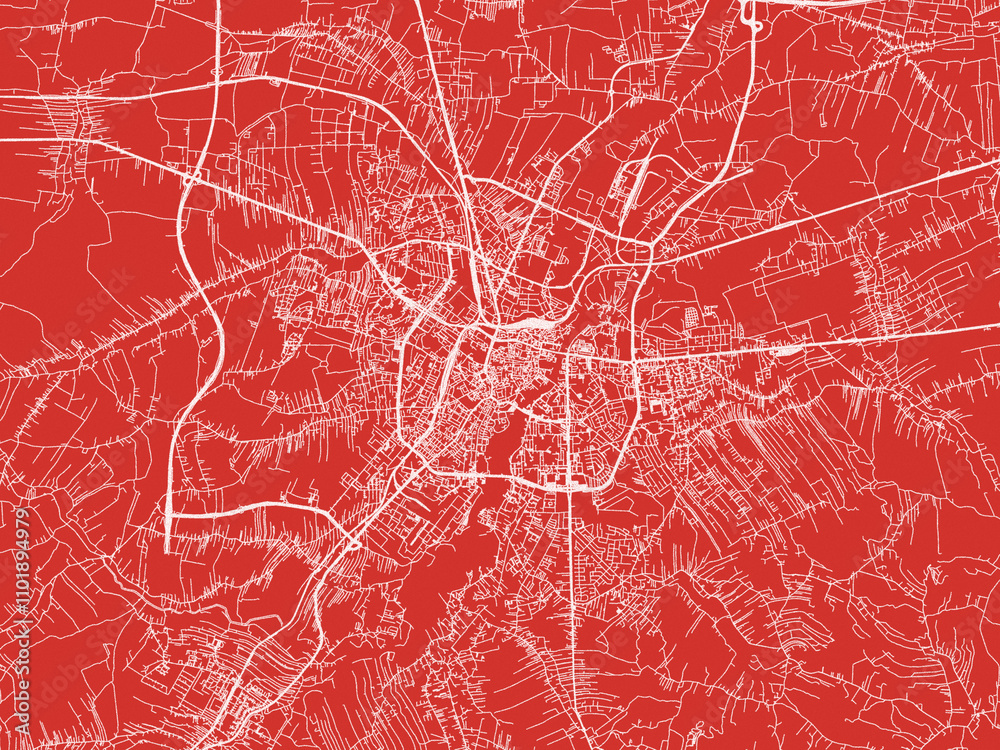 Christmas Map of Rzeszow, Poland in Snowy White on Festive Red Background. Christmas Map of Rzeszow, Poland in Snowy White on Festive Red Background.
