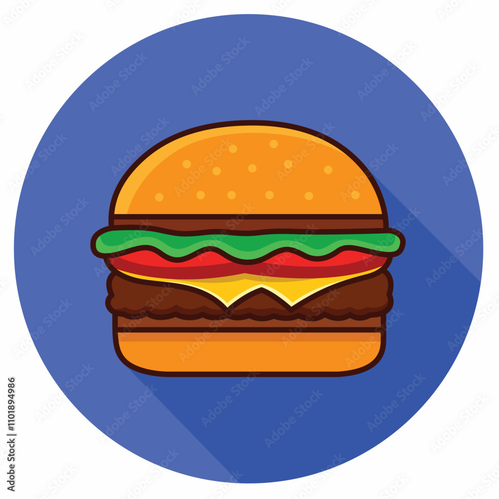 Burger Food Vector - Refers to digital illustrations of burgers created in vector format Burger Food Vector - Refers to digital illustrations of burgers created in vector format