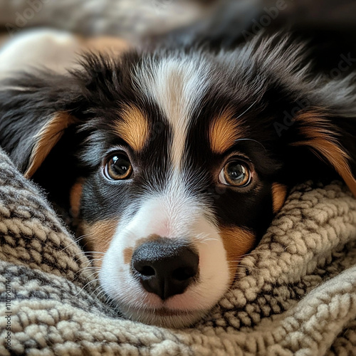 close up of puppy 