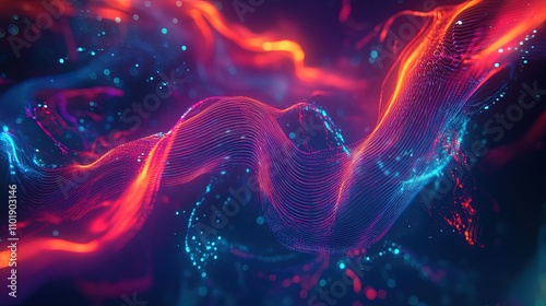 line neon effect abstract background