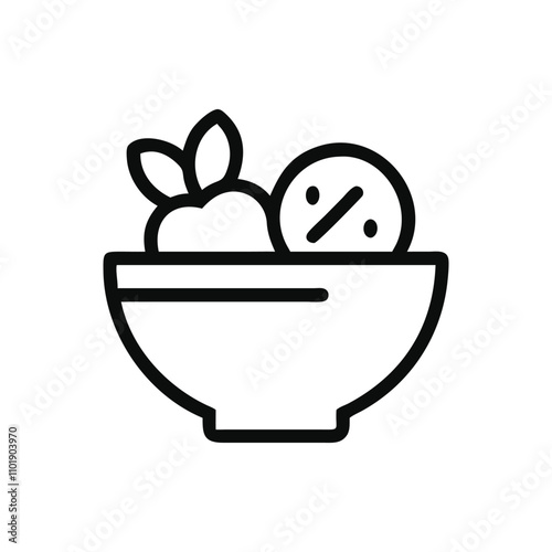 An icon depicting either an apple or a bowl of healthy food.