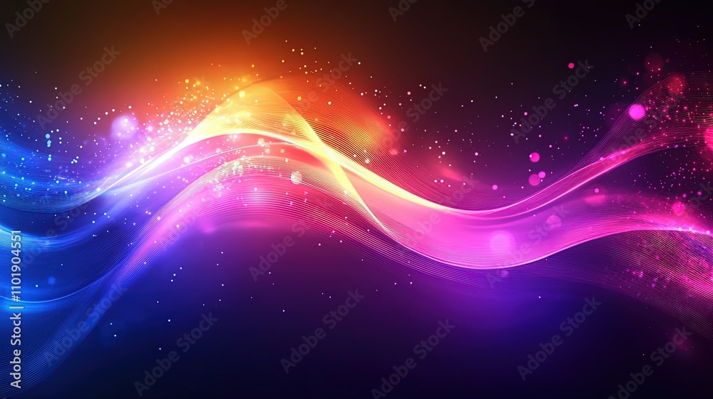 Fototapeta premium line neon effect abstract background