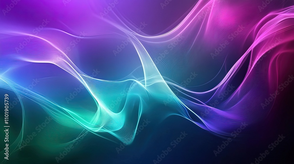 Obraz premium line neon effect abstract background