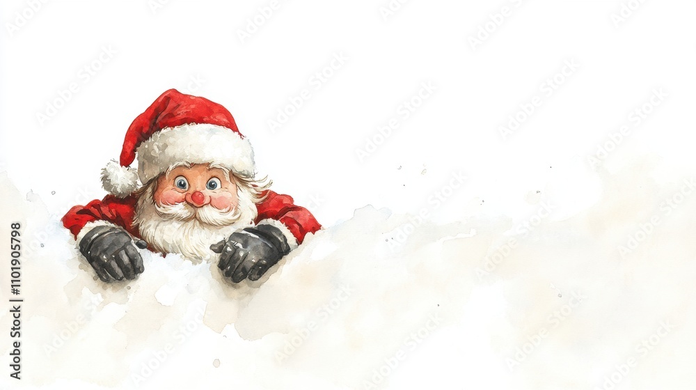 Cute Santa Claus character for Christmas holiday greeting card design. Cute Santa Claus character for Christmas holiday greeting card design.