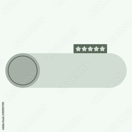 A simple graphic representation of a rating slider with stars.