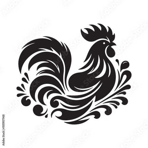 image of a rooster vector