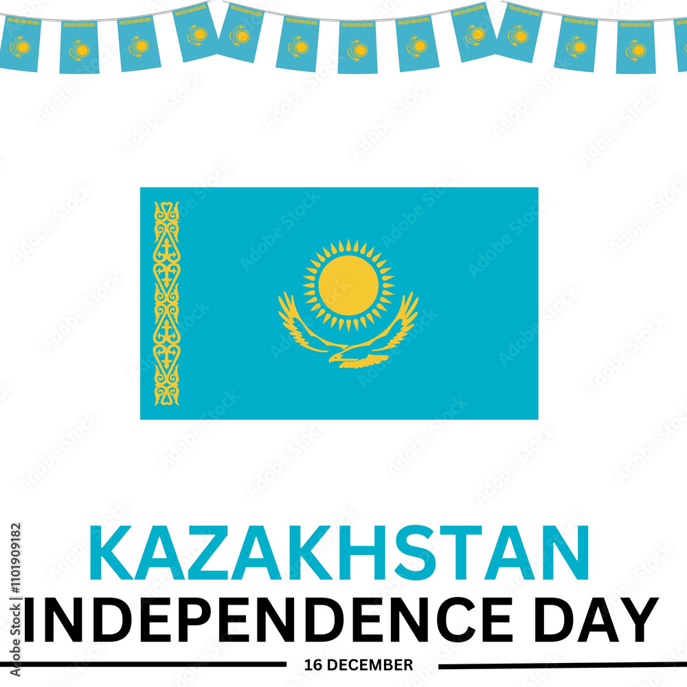 Fototapeta premium Kazakhstan Independence day. December 16