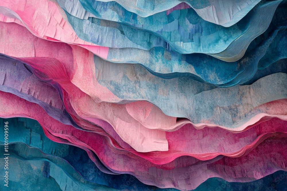 Abstract wavy layers of pink and blue definition illustration style background Abstract wavy layers of pink and blue definition illustration style background