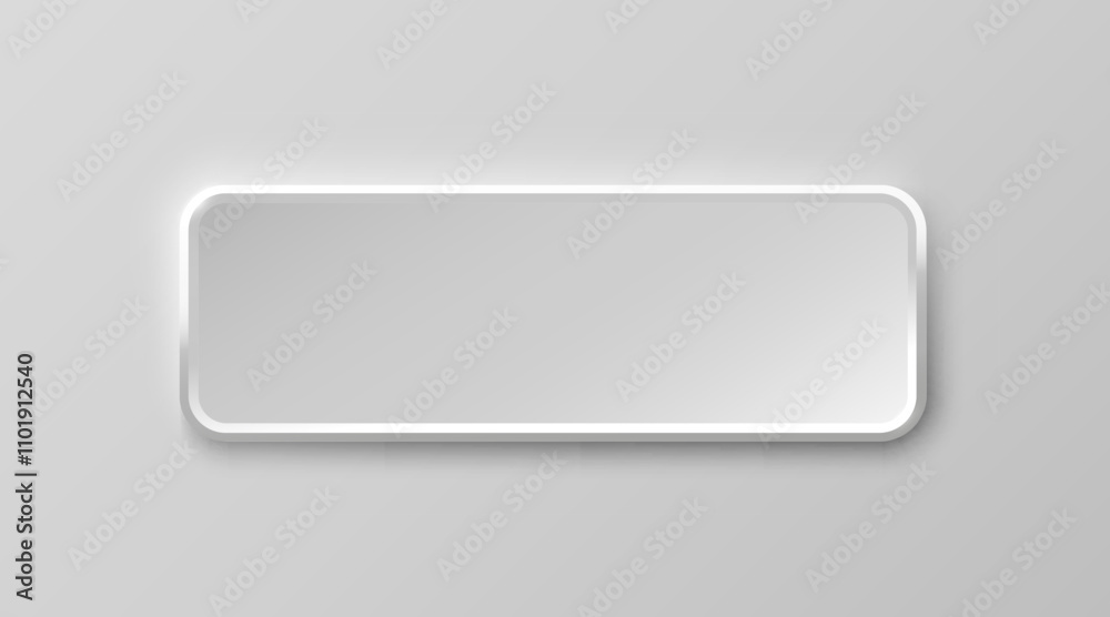 White frame label, event bar button, silver signboard. Vector illustration White frame label, event bar button, silver signboard. Vector illustration