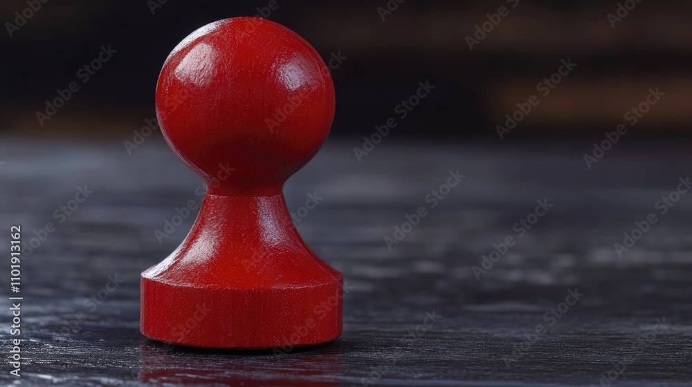 A close-up shot of a bright red object sitting on a table, ready for use or display A close-up shot of a bright red object sitting on a table, ready for use or display