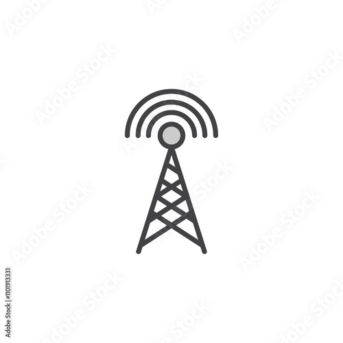 Antenna icon in colored version