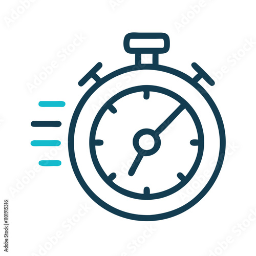 Stopwatch icon showing time tracking