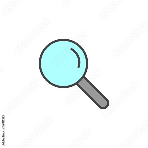 Loupe icon in colored version photo