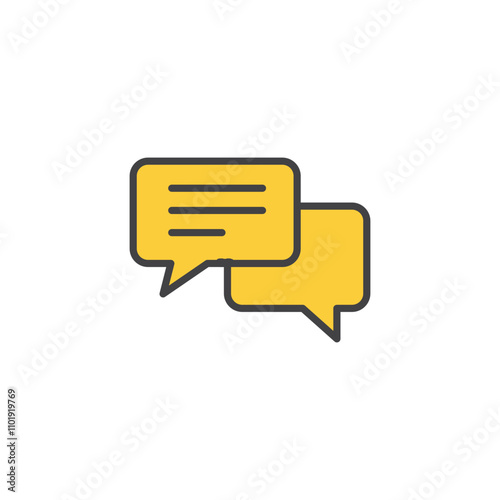 Text icon in colored version