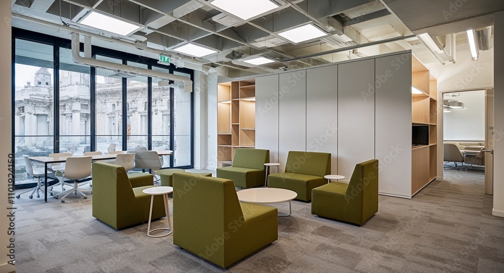 Spaces designed around modular furniture to adapt to multifunctional use Spaces designed around modular furniture to adapt to multifunctional use