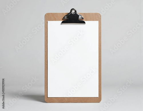 clipboard with blank paper