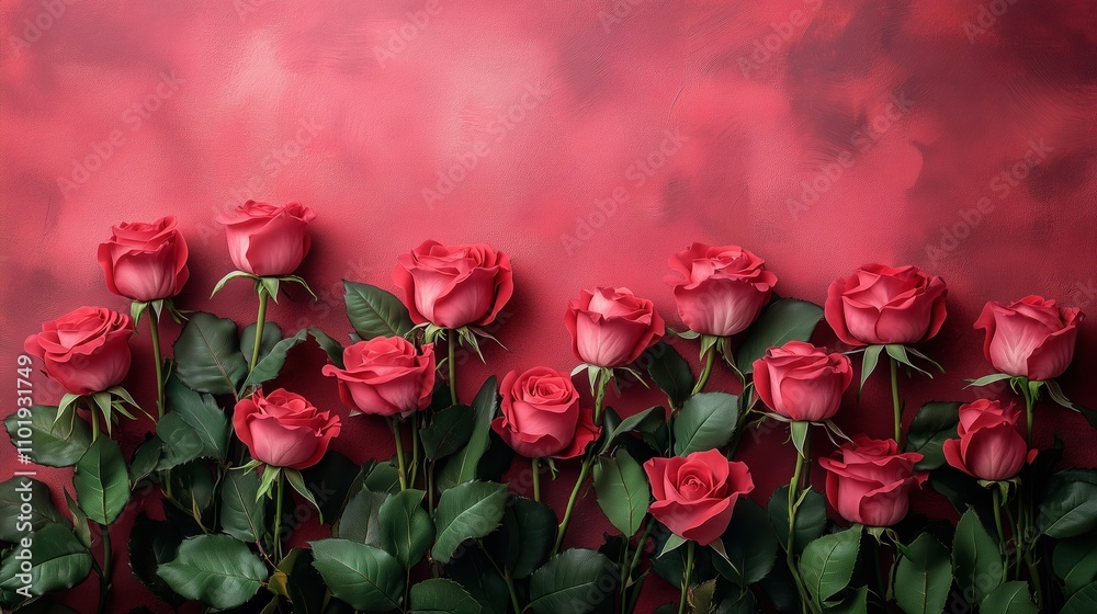 Valentine's Day flat lay with center space for text Valentine's Day flat lay with center space for text