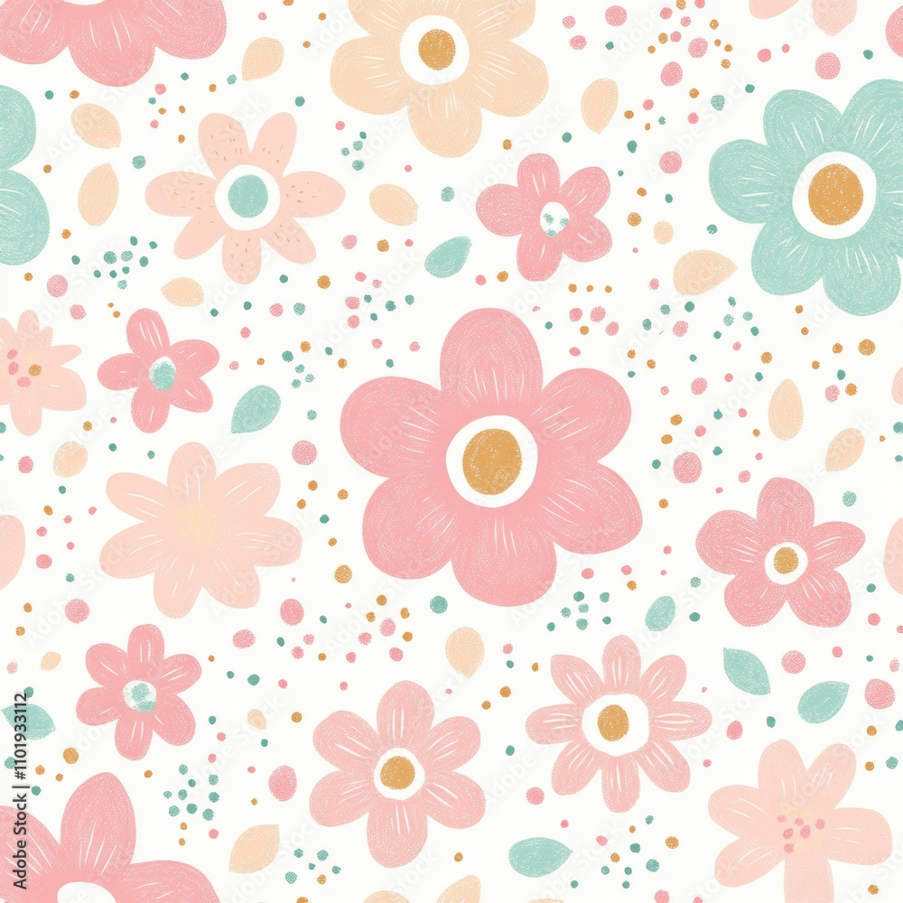 Abstract vibrant spring and summer flowers against a light green backdrop. Abstract vibrant spring and summer flowers against a light green backdrop.