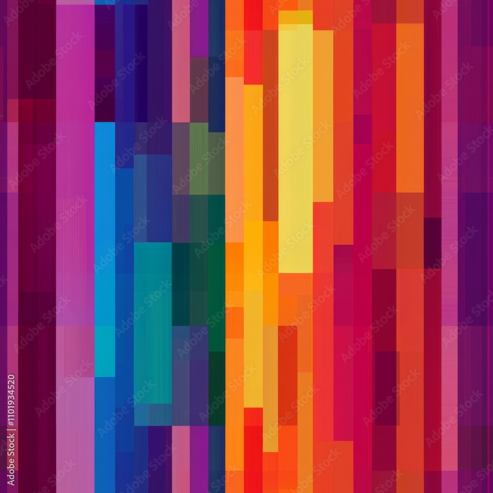 Colorful Abstract Pixelated Vertical Stripes Graphic Design Colorful Abstract Pixelated Vertical Stripes Graphic Design