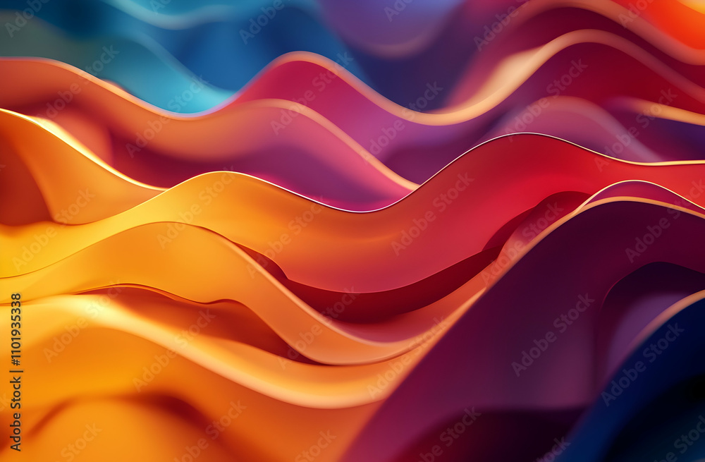 Obraz premium Colorful abstract background with wavy lines and waves. Abstract wallpaper design concept.