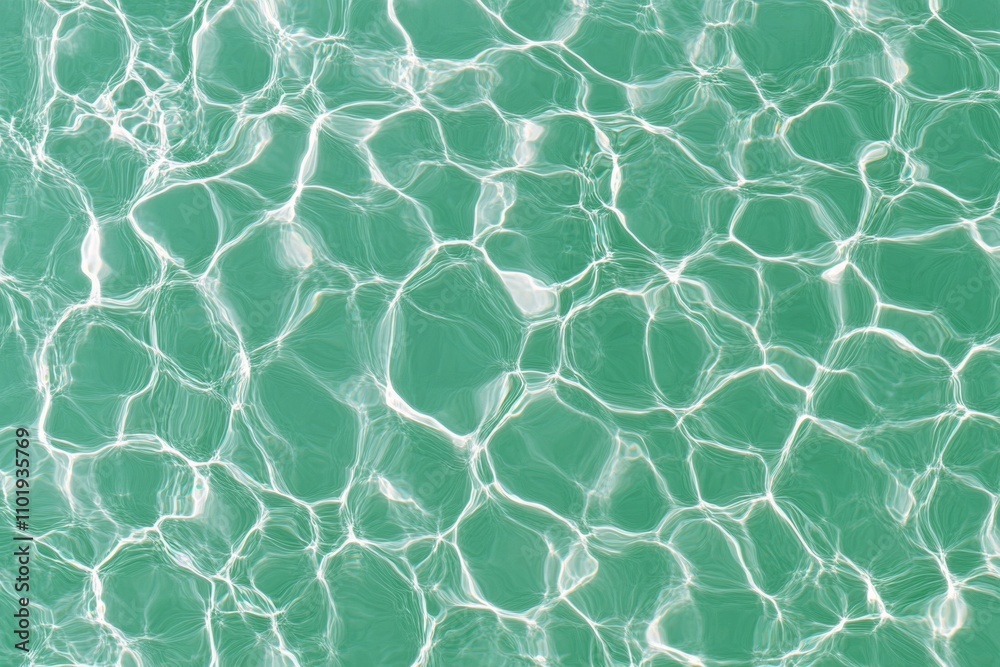 Obraz premium A serene aqua background featuring soft ripples of water with sunlight reflecting off the surface