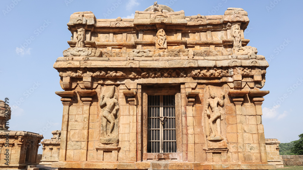 India, Tamil Nadu, Narthamalai, Ancient Cave Temple, Vijayalaya Choleshwaram Temple, 9th Century Pallava Dynasty Temple. Dedicated to Lord Shiva. India, Tamil Nadu, Narthamalai, Ancient Cave Temple, Vijayalaya Choleshwaram Temple, 9th Century Pallava Dynasty Temple. Dedicated to Lord Shiva.