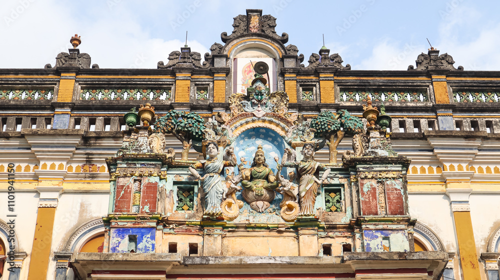 Αυτοκόλλητο India, Tamil Nadu, Kanadukathan Palace or Chettinad Palace, Traditional Palace of Tamil Nadu, 20th Century Mansions Built by Chettiars, a prosperous financial community of Kanadukathan