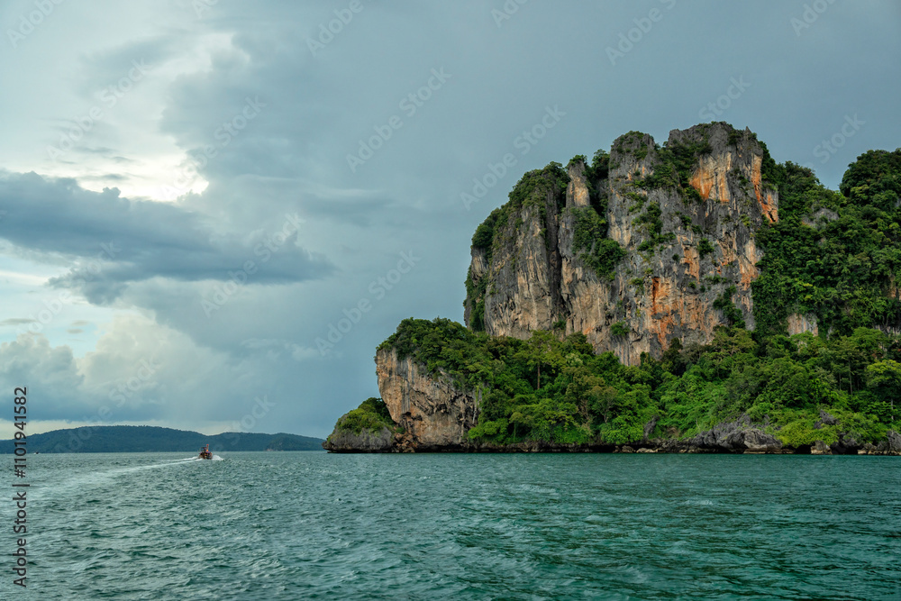 Krabi, Thailand, adventure and travel concept. Beautiful island and beach. Islands of Krabi National Park
Krabi, Thailand, adventure and travel concept. Beautiful island and beach. Islands of Krabi National Park