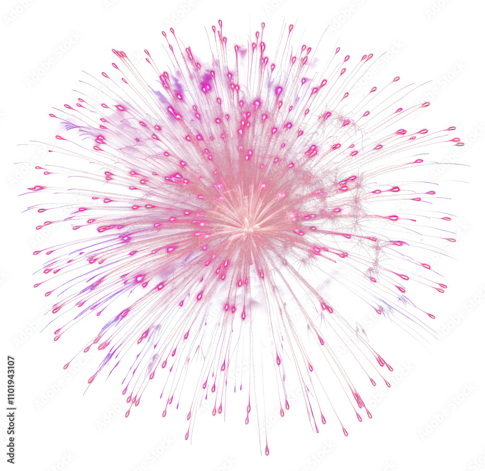 Obraz premium Colorful fireworks element PNG transparent