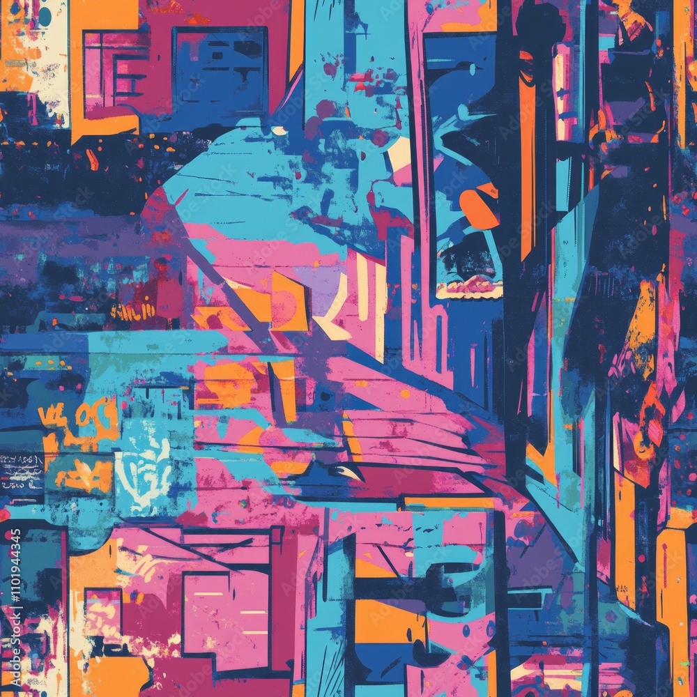 Obraz premium Vibrant Graffiti Art Design