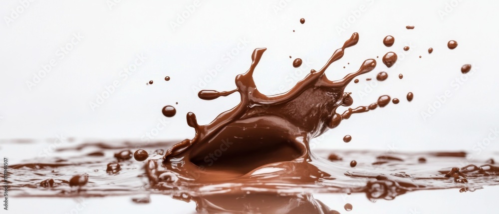 Fototapeta premium Chocolate splash isolated on white background