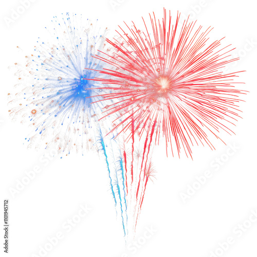 Colorful fireworks element PNG transparent