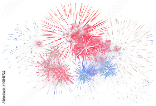 Colorful fireworks element PNG transparent