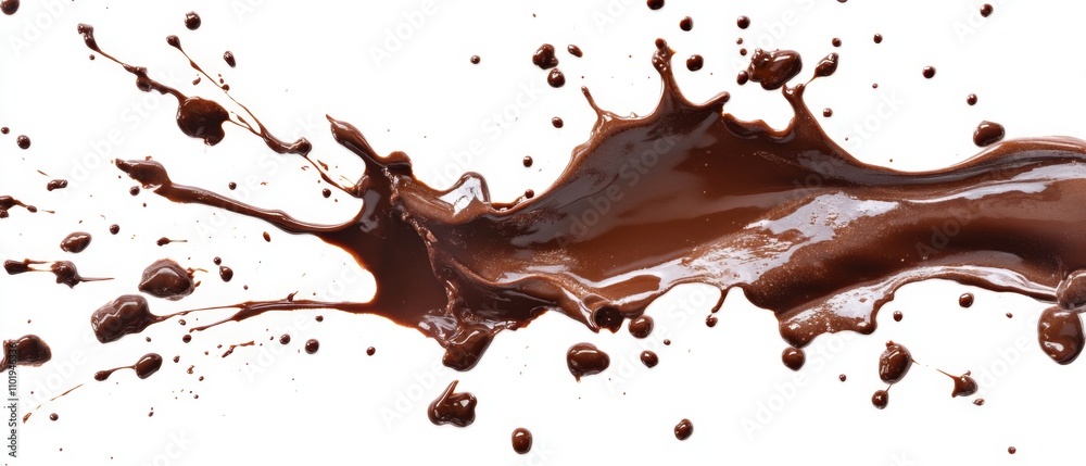 Chocolate splash isolated on white background Chocolate splash isolated on white background