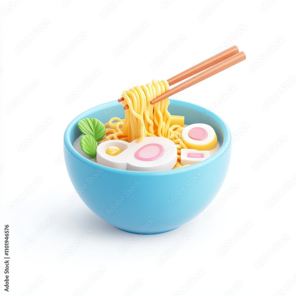 Colorful bowl of ramen noodles with toppings, ideal for culinary art, food blogs, and recipe presentations. Colorful bowl of ramen noodles with toppings, ideal for culinary art, food blogs, and recipe presentations.