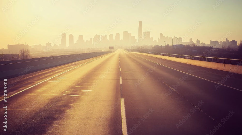 Empty express lane on highway during off-peak hours, symbolizing efficiency and opportunity in a calm, uncluttered environment. Empty express lane on highway during off-peak hours, symbolizing efficiency and opportunity in a calm, uncluttered environment.