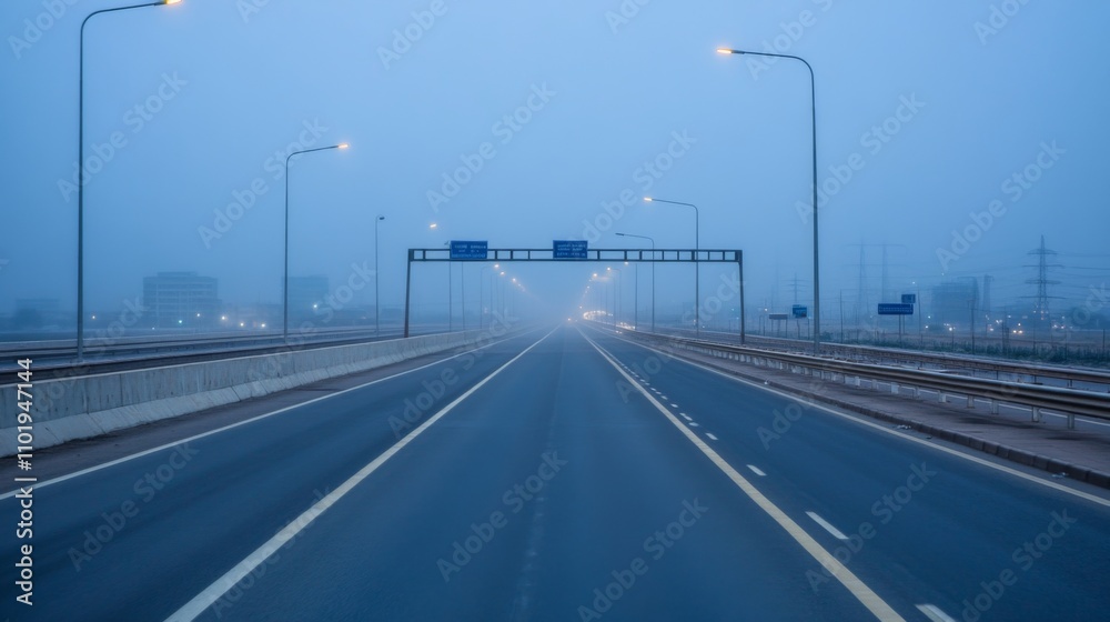 Empty express lane on highway during off-peak hours, symbolizing efficiency and opportunity in a calm, uncluttered environment. Empty express lane on highway during off-peak hours, symbolizing efficiency and opportunity in a calm, uncluttered environment.