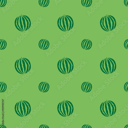 Seamless pattern with watermelon. Vector illustration.
