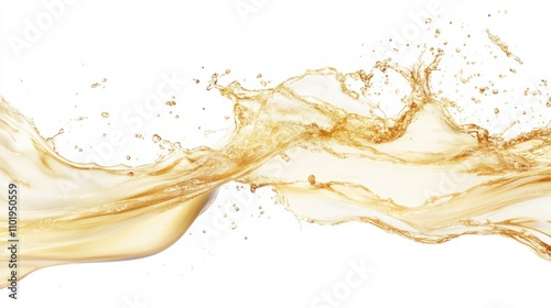 Wallpaper Mural Elegant white wine splash in a clear glass, with golden liquid forming artistic shapes, isolated on white Torontodigital.ca