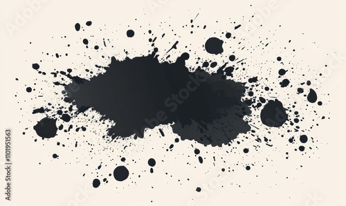 Wallpaper Mural Hand-drawn spots and polka dots form a seamless pattern alongside random dots, bubbles, and circles. The canvas features a white background à la grunge, complete with black grain, dirt, and blobs, Torontodigital.ca