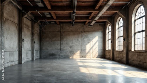A versatile and spacious warehouse mockup for branding visuals