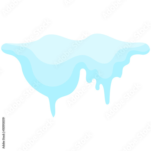 Snowballs and snowdrifts set. Winter decoration element. Snowy elements on winter background.
