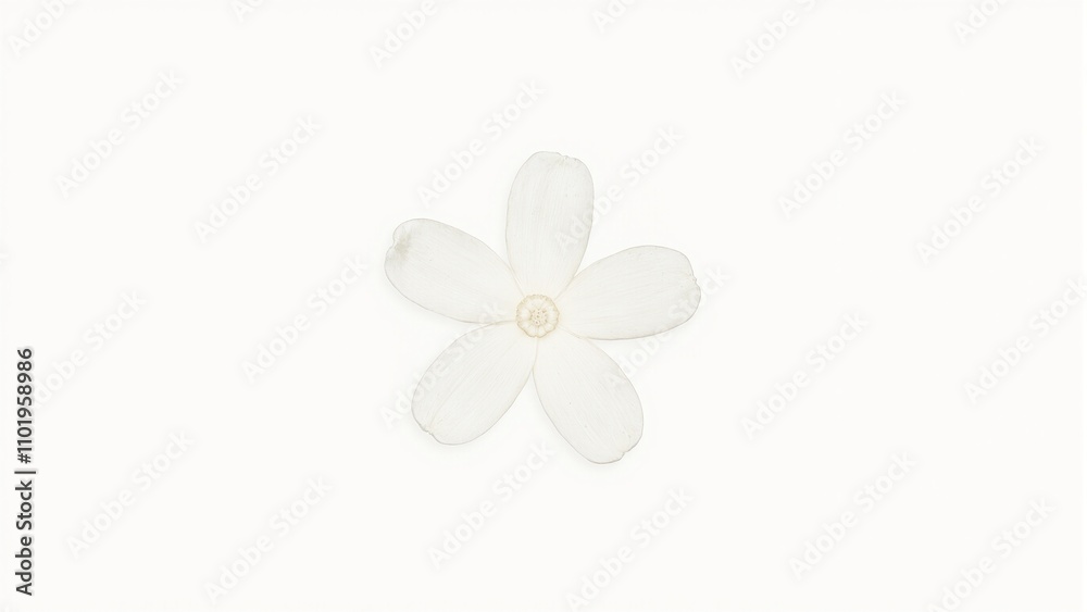 Delicate white jasmine flower on white background Delicate white jasmine flower on white background