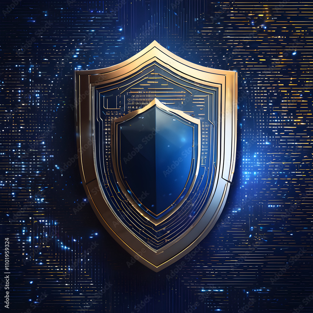 Fototapeta premium Digital Data Protection Shield
