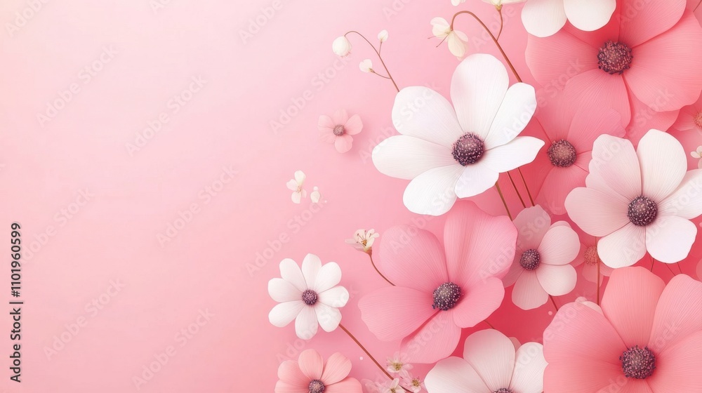 Soft Pink and White Cosmos Flower Arrangement Soft Pink and White Cosmos Flower Arrangement