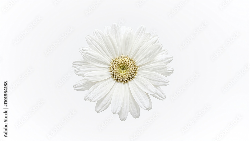 Obraz premium Delicate white edelweiss flower on white background
