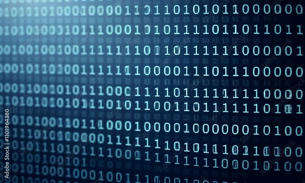 Abstract Digital Binary Code Background Abstract Digital Binary Code Background